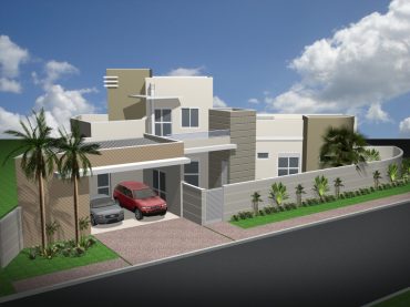 projeto 170 metros casa térrea mezanino terreno canto triangular condomínio roland limeira arquitetura moderna