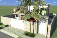 projeto 240 metros terreno declive campinas barão geraldo arquitetas design arquitetura moderna fachada reta vidro escada