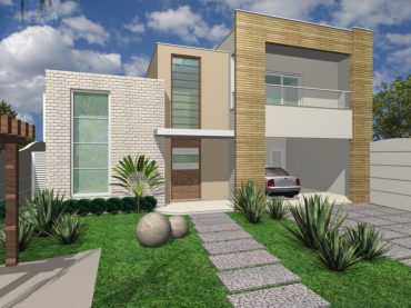 Projeto Terreno 12×30 Planta Casa Térrea com Mezanino Arquiteto em Paulínia Condomínio