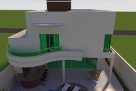 Projeto Casa Sobrado Planta 2 pavimentos em terreno de 250m2 plano de 10×25 arquiteto em Limeira