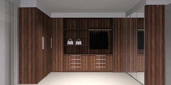 projetos arquitetura interiores design moveis pisos gesso decoração casa neoclássica americana quarto casal com closet