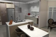 projeto design interiores arquitetura interna cozinha projeto moveis ilha coifa balcão reforma em Campinas
