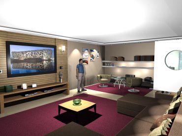 projeto design interiores decoração sala living home theater arquiteta rio de janeiro apartamento alto padrão barra arquiteto decorador