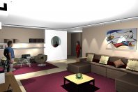 projeto design interiores decoração sala living home theater arquiteta rio de janeiro apartamento alto padrão barra arquiteto decorador