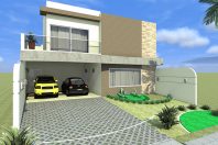 projeto planta arquitetura construção casa alto padrao 10×25 condomínio roland fachada reta quadrada arquiteto limeira