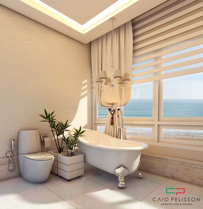 projeto design interior banheiro apartamento praia pitangueiras guaruja