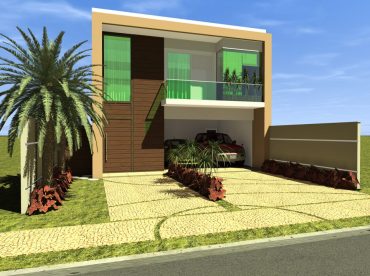 projeto planta fachada moderna terreno 10×25 sobrado 200 metros telhado embutido estilo loft integrado