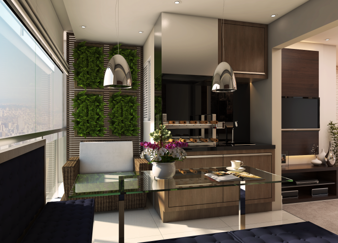 projeto ambientes interiores apartamento compacto pequeno terrazzo limeira arquiteto varanda