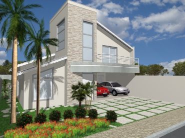 projeto casa térrea mezanino terreno 12×25 condomínio ipê limeira arquitetura moderna telhado aparente