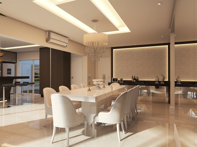 projeto decoracao design reforma sala jantar moveis claros bom gosto alto padrao condominio arquiteto