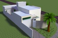 projeto planta casa terrea esquina 03 suites arquitetura moderna condominio terras sao bento limeira arquiteto arquiteta telhado embutido