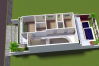 projeto sobrado casa 2 pisos quadrada caixote moderna terreno 10×25 condomínio roland limeira