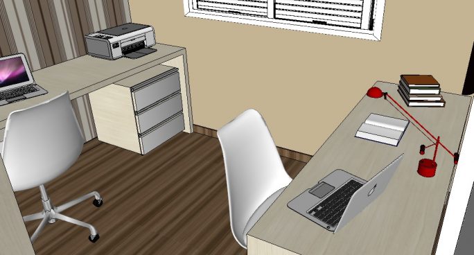projeto design interiores decoração ambientes apartamento reservatto limeira escritorio