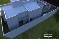 projeto casa terrea 10×25 arquitetura moderna garagem gourmet pe direito alto