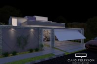 projeto casa terrea 10×25 arquitetura moderna garagem gourmet pe direito alto