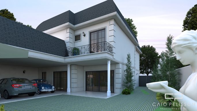 projeto casa neoclássica estilo francês fachada mansard