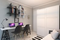 Projeto design de interiores Apartamento Compacto 60 metros Terrazzo Limeira