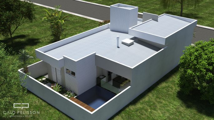 projeto casa moderna villa daquila 11x30 piracicaba reta telhado embutido