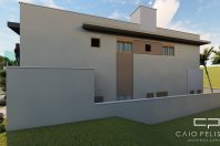 projeto casa sobrado moderno 12×30 terreno desnivel condominio flora milano modernista