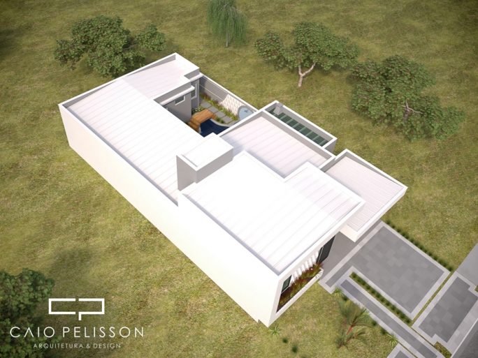 projeto casa terrea moderna fachada contemporanea tereno 12x25 condominio 3 suites piscina