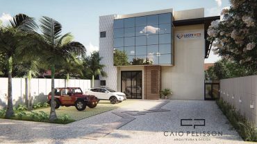 projeto arquitetura corporativa empresa tecnologia fachada moderna