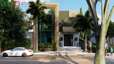 projeto salao festas buffet fachada moderna reta vidro camacari bahia