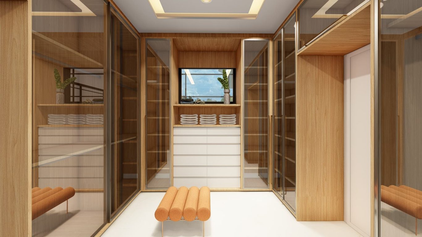 Closet Neoclássico com Vidros Espelhados