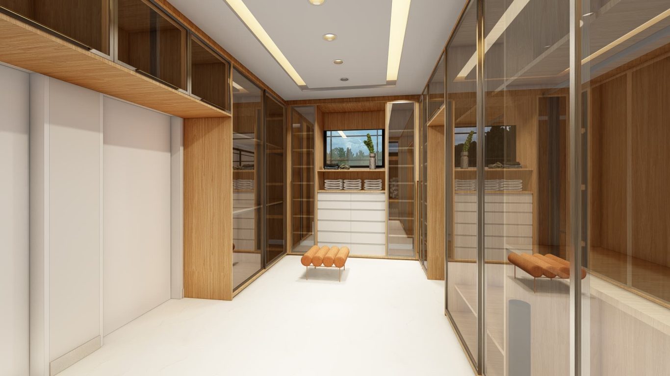 Closet Neoclássico com Vidros Espelhados