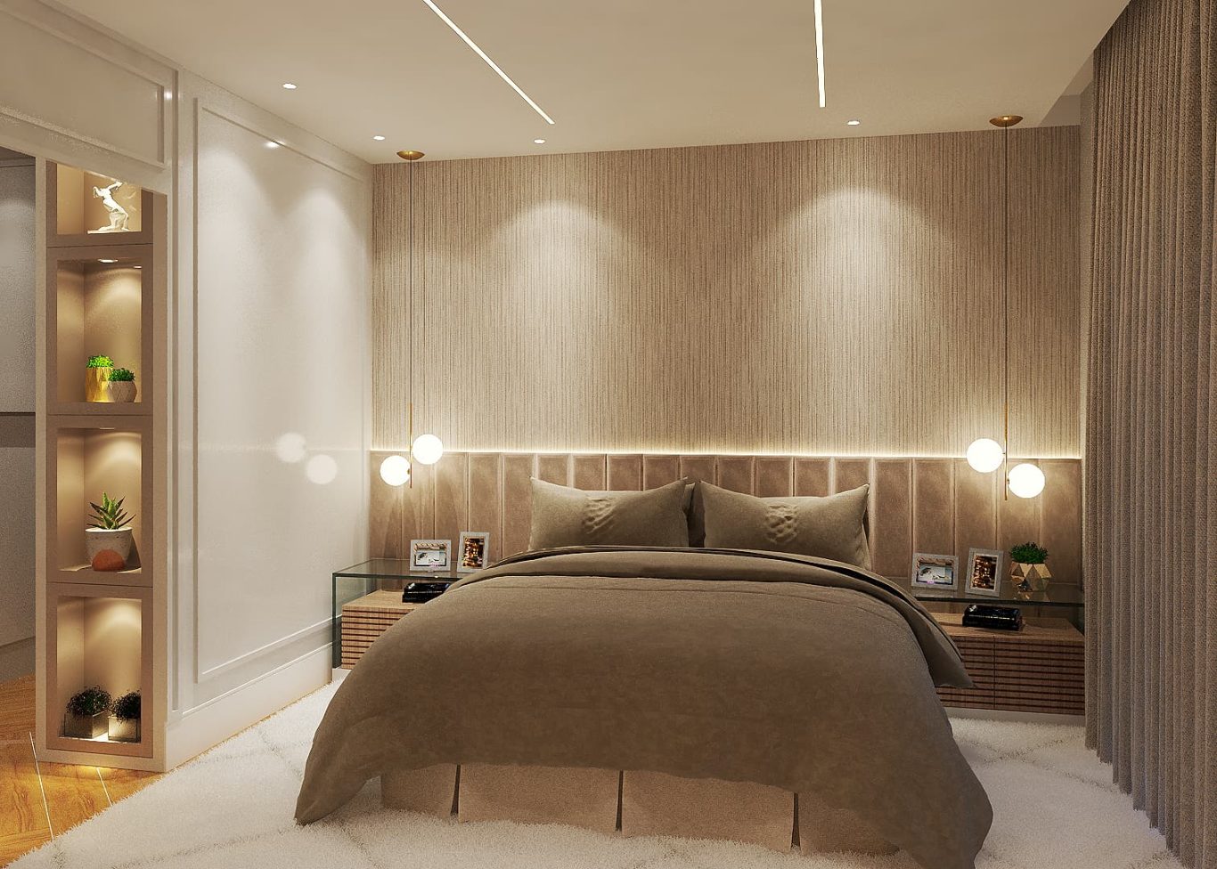 Suíte Neoclássica com Tons Claros