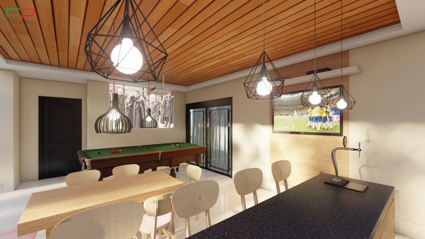 Área Gourmet Estilo Neoclássico e Bancada de Mármore