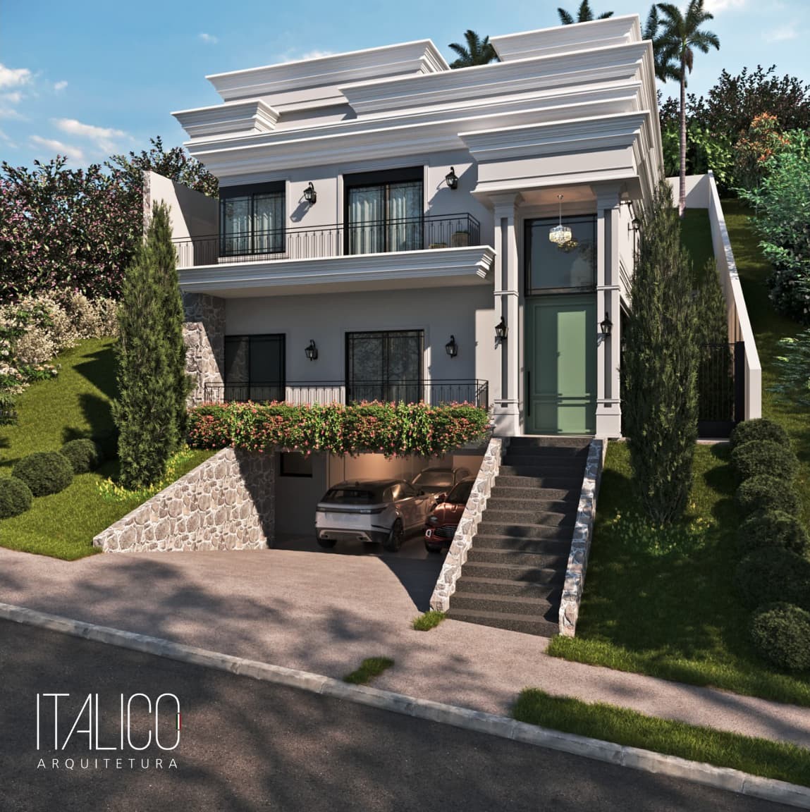 Arquiteto em Campinas – Residência Neoclássica no Alphaville Dom Pedro Zero em Terreno de 500m²