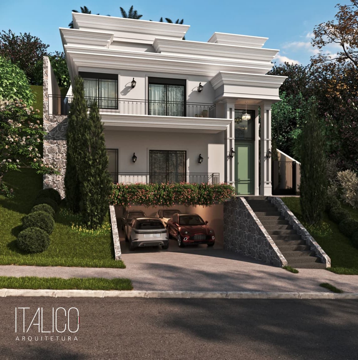 Arquiteto em Campinas – Residência Neoclássica no Alphaville Dom Pedro Zero em Terreno de 500m²