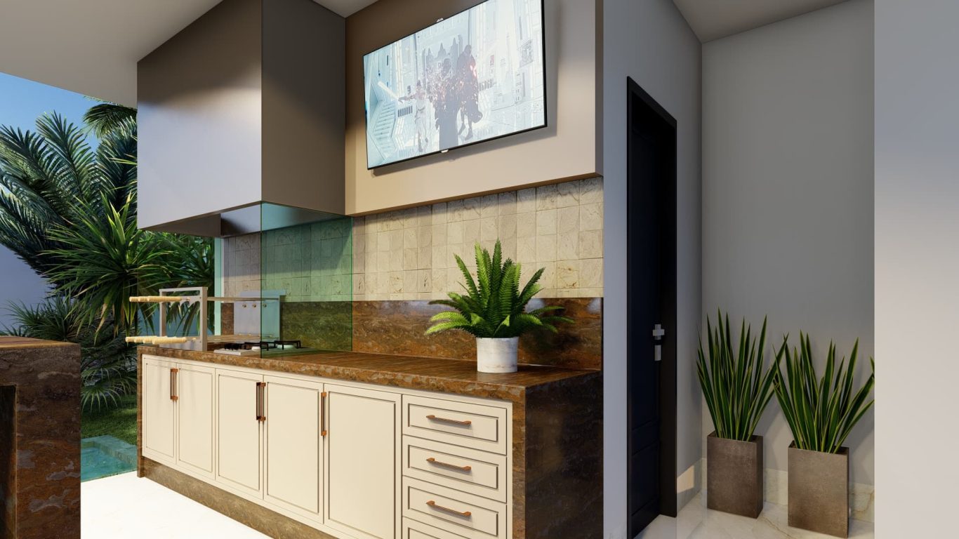 Espaço Gourmet com Detalhes e Bancada Refinada