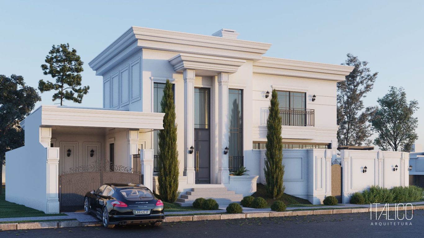 Fachada de Residência no Condomínio Alphaville Dom Pedro Zero em Campinas