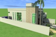 Projeto Casa Neoclássica Sobrado Terreno Plano 12×30 Condomínio Tripoli Americana SP