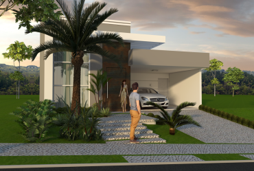 Projeto Casa Térrea com 03 Suites em terreno 10×25 Condomínio em Sumaré Projeto do Arquiteto Caio Pelisson