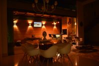 Projeto de Iluminação Residencial Sala Living Integrado com Lazer Arquiteto em Campinas