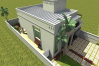 projeto desenho casa sobrado neoclássico terreno 11×30 contrução 250 metros fachada frente moldura condomínio terras sao bento limeira