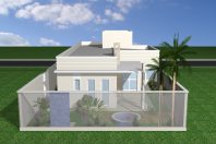 projeto reforma casa térrea terreno 10 frente por 25 10×25 construção 03 suites 180m2 lazer gourmet fachada moderna arquiteto Cordeirópolis