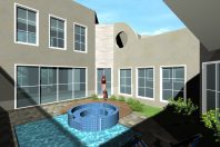 projeto casa condomínio ipe terreno 12×25 térrea mezanino vidro curvo telhado aparente arquiteto limeira