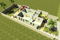 projeto casa sobrado moderno terreno 10×25 lazer integrado com 240 metros condomínio terras sao bento limeira arquiteto arquiteta