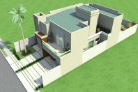 projeto sobrado casa condomínio portão terreno plano 12 por 25 fachada reta quadrada caixote 240 metros arquiteto limeira