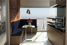 Decoração Design Interiores Ambientes Apartamento Compacto Terrazzo Limeira