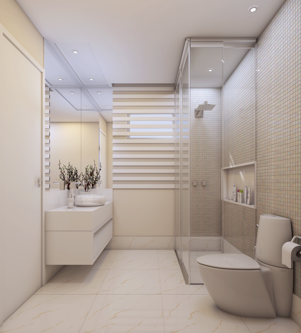 projeto arquitetura design interiores banheiro claro reforma arquiteto arquiteta limeira