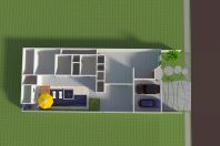 projeto planta construir casa térrea 3 suítes terreno 12×30 arquitetura moderna caixote arquiteto limeira