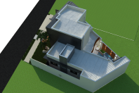 projeto casa térrea mezanino arquitetura moderna condomínio fechado