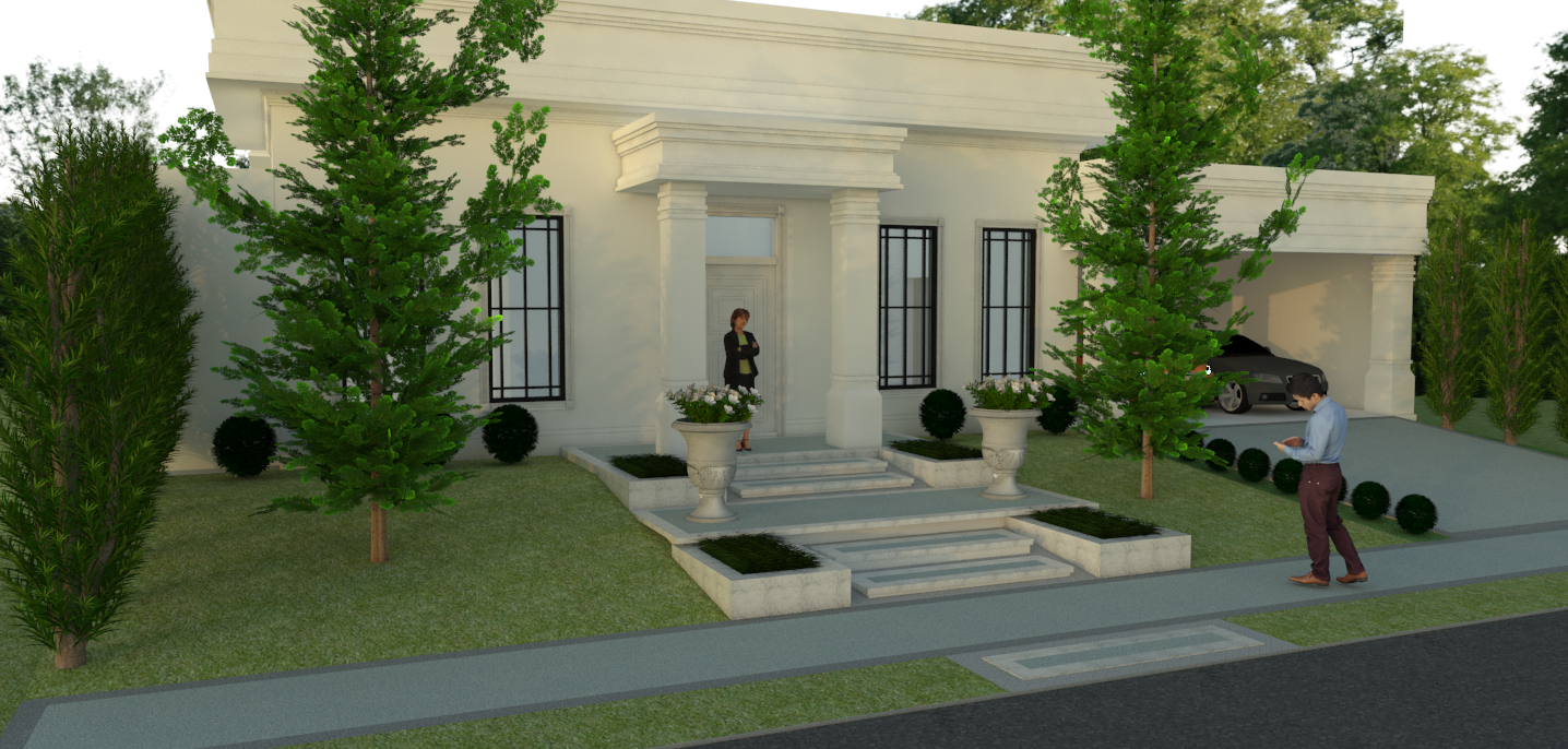 projeto reforma casa terrea arquitetura fachada neoclassica decoraçao estilo  americana florida banheiro - Italico Special Homes
