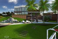 projeto casa sobrado moderno arquitetura contemporânea terreno declive condomínio luxo jundiaí
