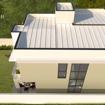 projeto casa sobrado moderno terreno 12x25 construcao 200 m2 fachada reta