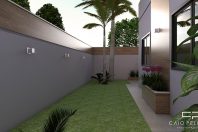 projeto casa sobrado terreno 13×30 aclive piscina fachada moderna bragança paulista